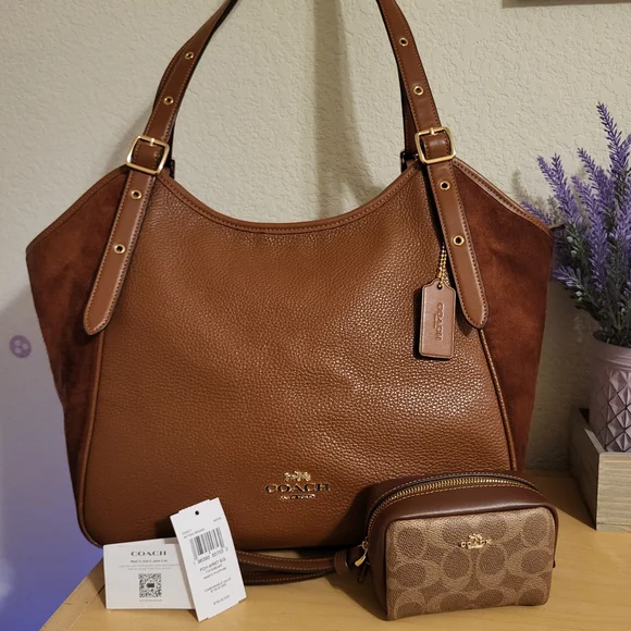 Coach Brown Leather Tote Bag - Picture 2 of 16